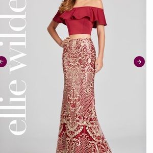 Ellie Wilde Mon Cheri two-piece Prom Dress